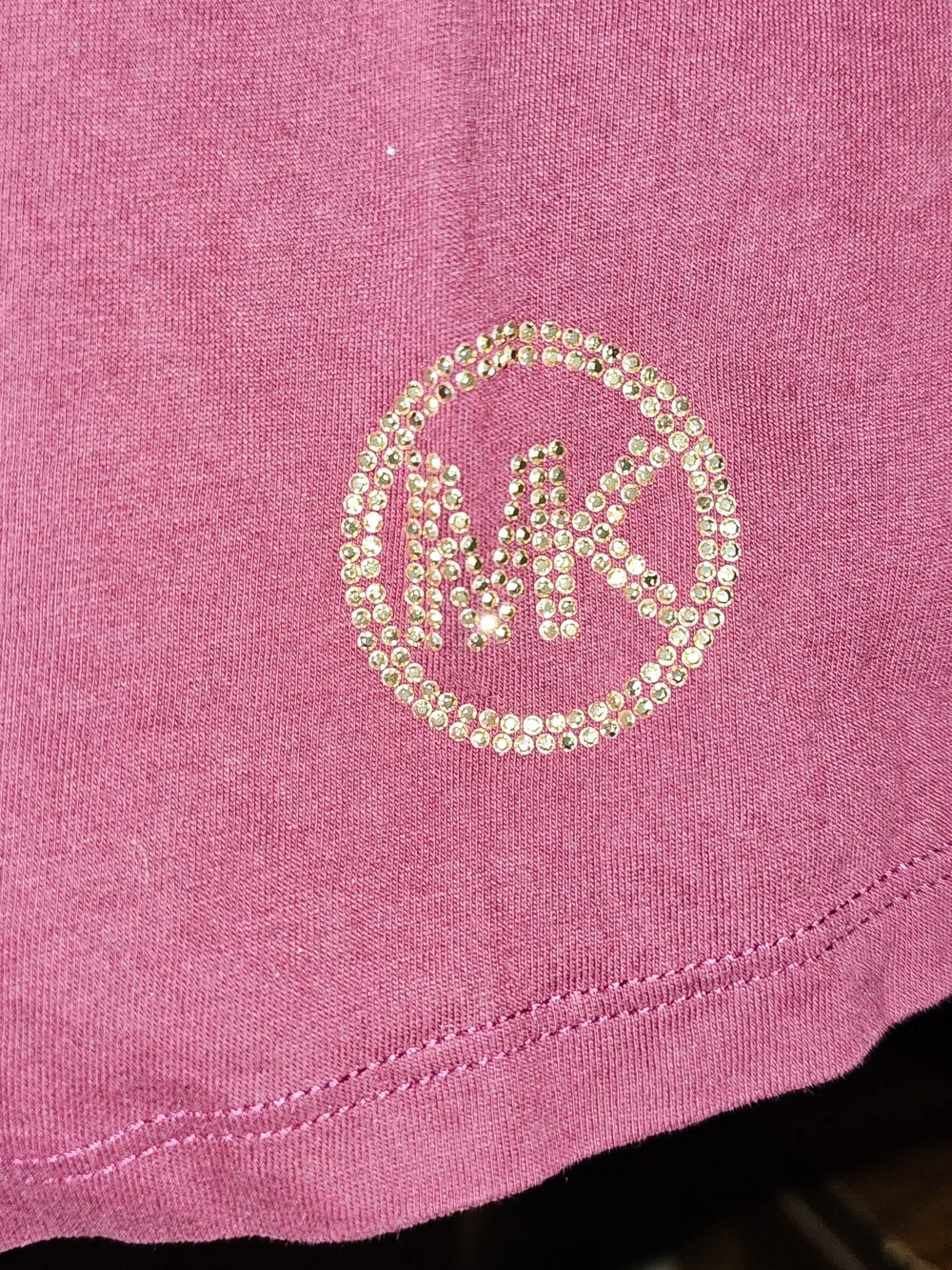 Michael Kors Short Sleeve Crewneck Tee in Wine